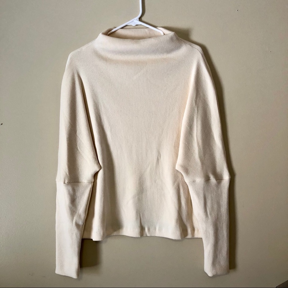 Two Days Off Mizue Mockneck Top Ivory
